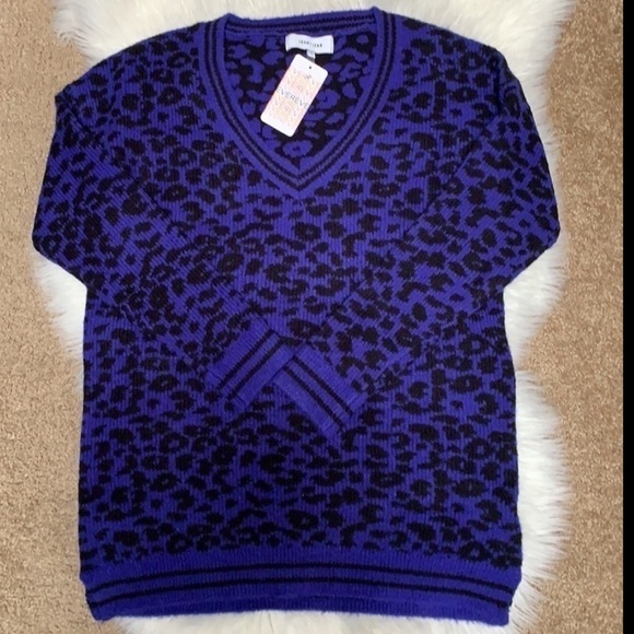 John + Jenn Leopard Print V Neck Sweater - Picture 10 of 13